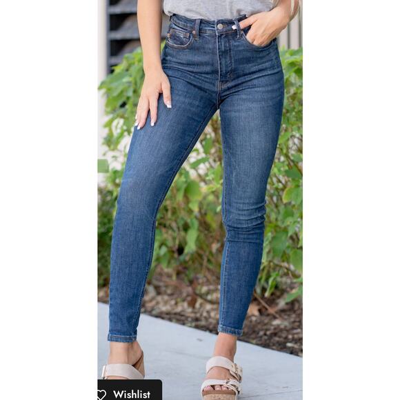 NEW JUDY BLUE DOVER HIGH RISE TUMMY CONTROL TOP SKINNY 9/29 - Picture 1 of 5